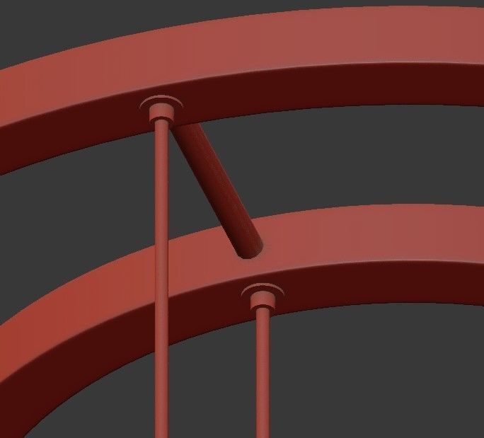 Candle Triplex Pendant 3D model_3