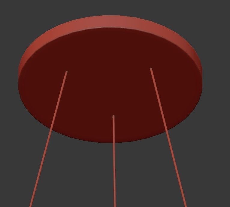 Candle Triplex Pendant 3D model_1