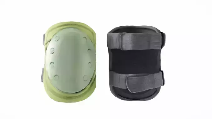 Military knee khaki pads 06 Low-poly 3D model