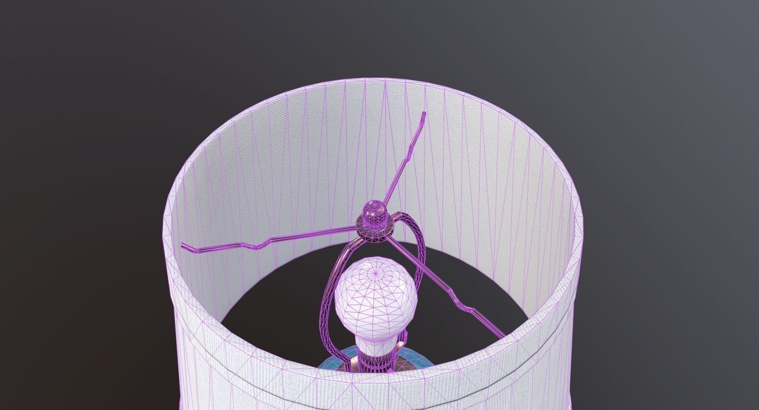 Table Lamp Game Ready Low-poly 3D model_14