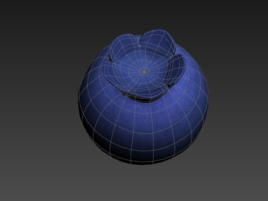 Blueberry pomegranate vase 3D model_14
