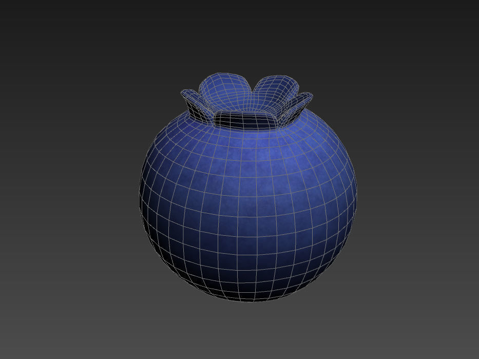 Blueberry pomegranate vase 3D model_13