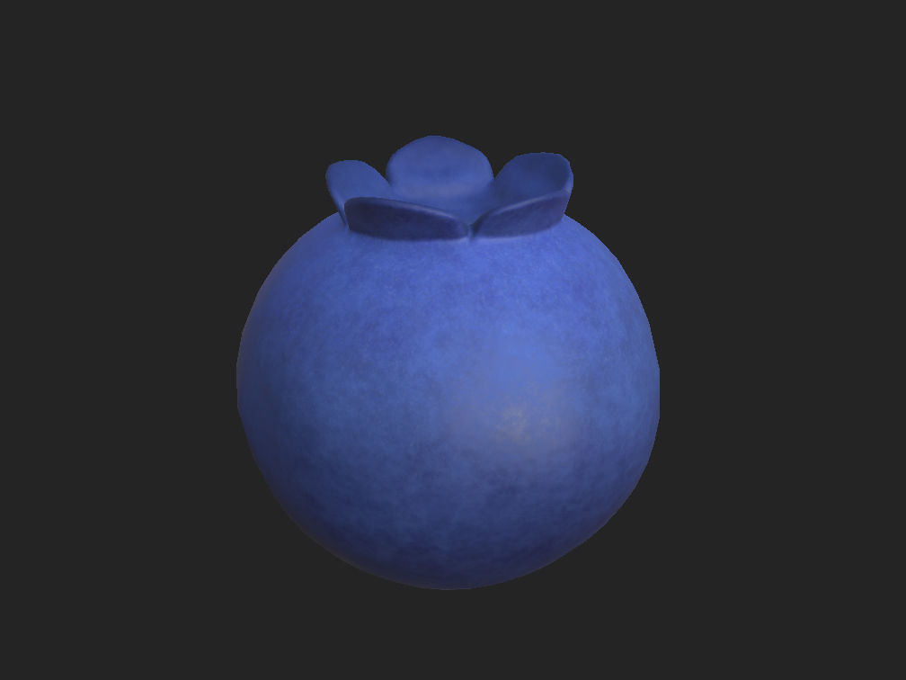 Blueberry pomegranate vase 3D model_5