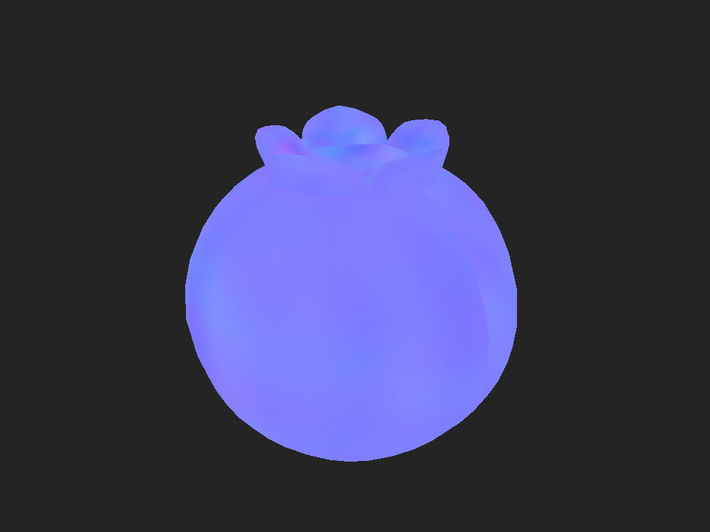 Blueberry pomegranate vase 3D model_7