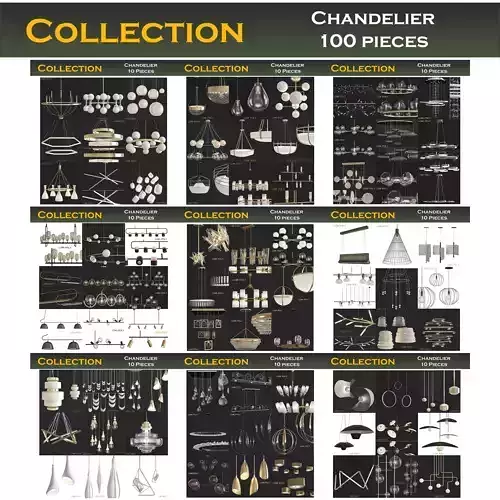 Chandelier collection 100 3d models 