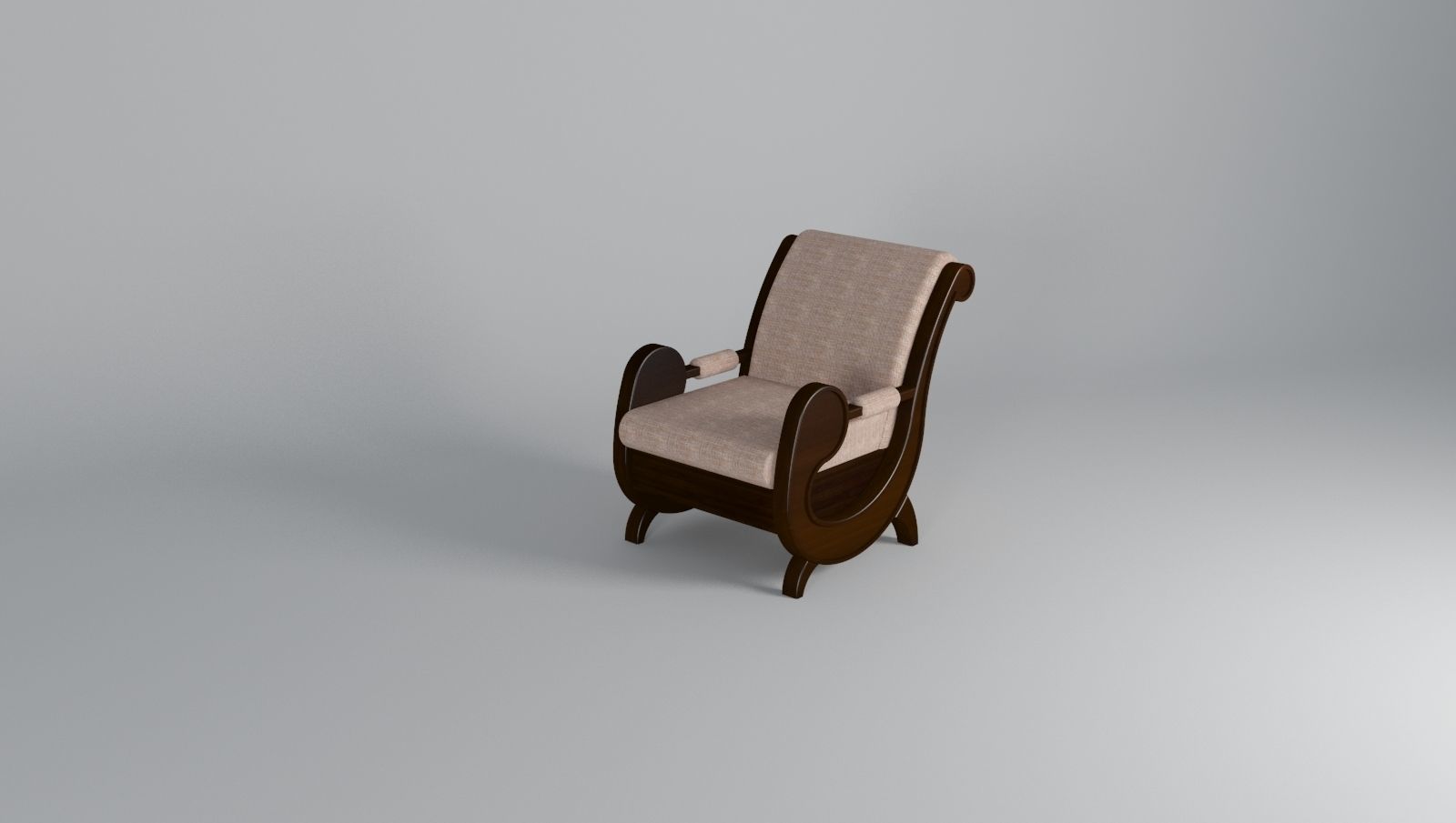modern sofa style Low-poly 3D model_3
