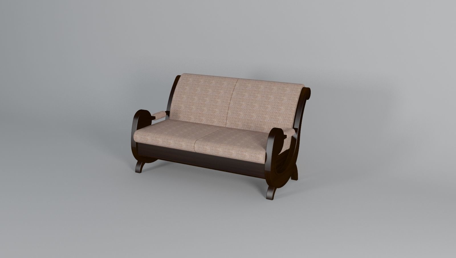 modern sofa style Low-poly 3D model_2
