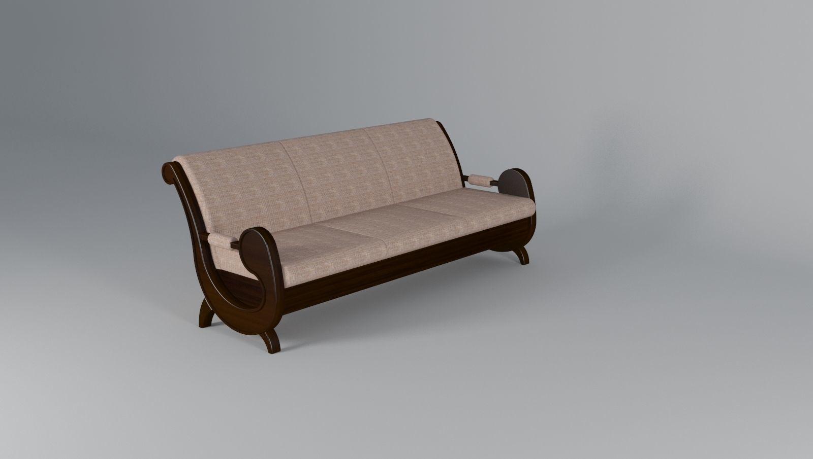modern sofa style Low-poly 3D model_1