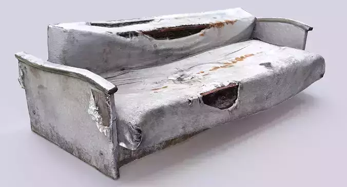 old sofa Low-poly 3D model