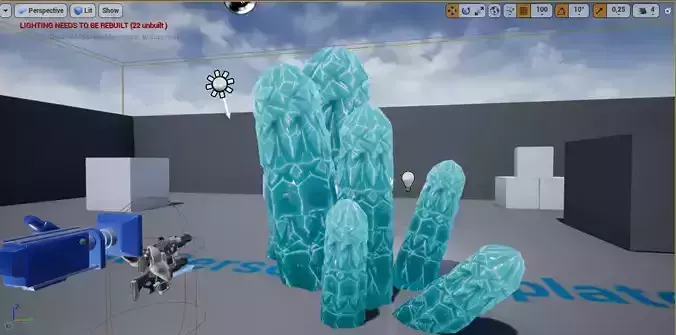 obelisk mineral blue Low-poly 3D model