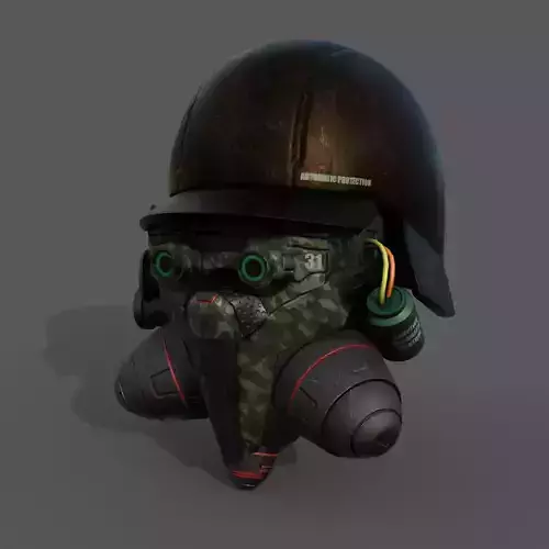 Helmet gas mask scifi military combat fantasy armor 