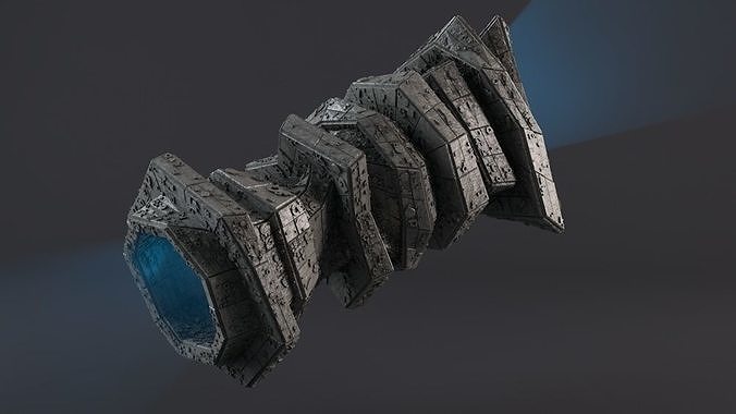 Sci -Fi Shapes - The Gate of Dimensions Low-poly 3D model