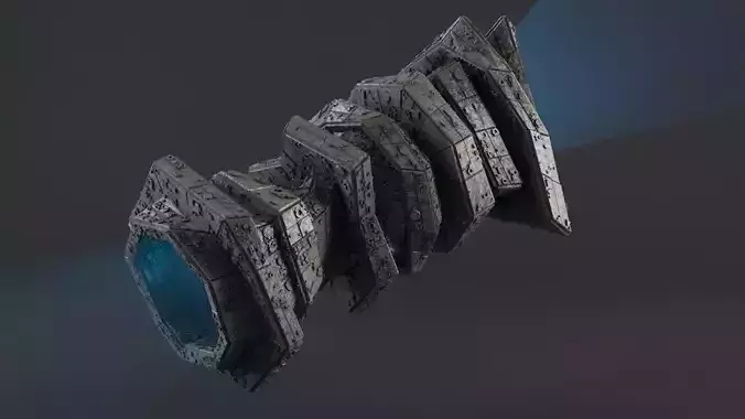 Sci -Fi Shapes - The Gate of Dimensions Low-poly 3D model