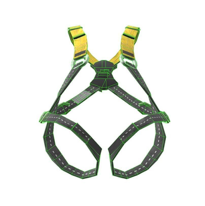 Safety Harness Low-poly 3D model_7
