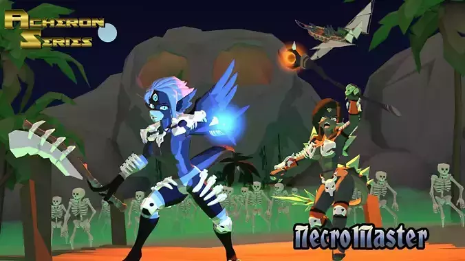 Acheron NecroMaster Outfit Low-poly 3D model