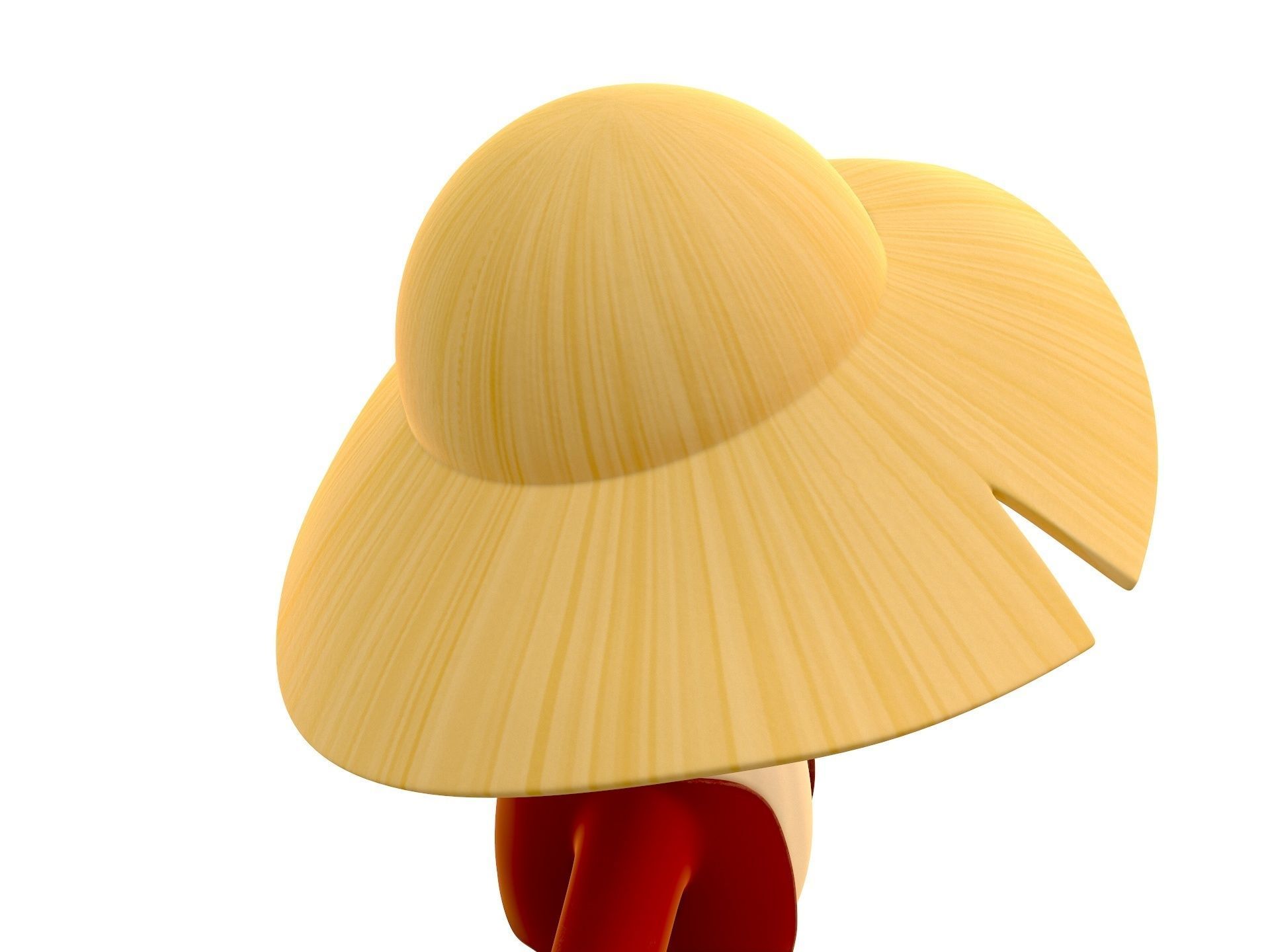 Scarecrow cartoon character wearing hat and sunglasses 3D model_7