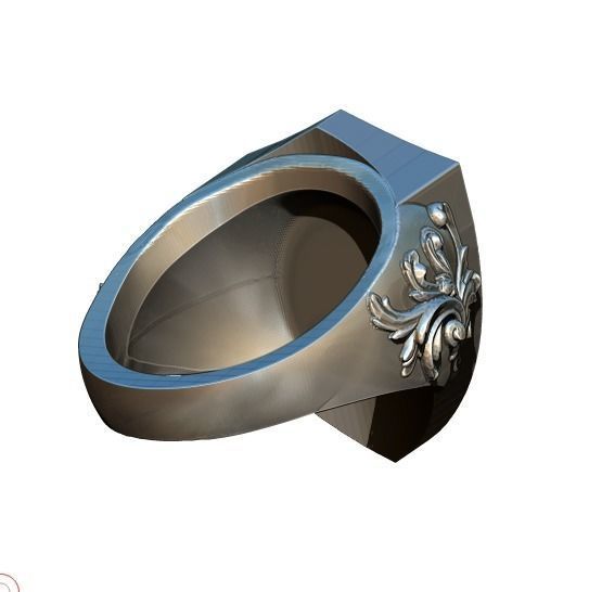 Knight Templar Ring  Masonic College Style Jewel 3D print model_4