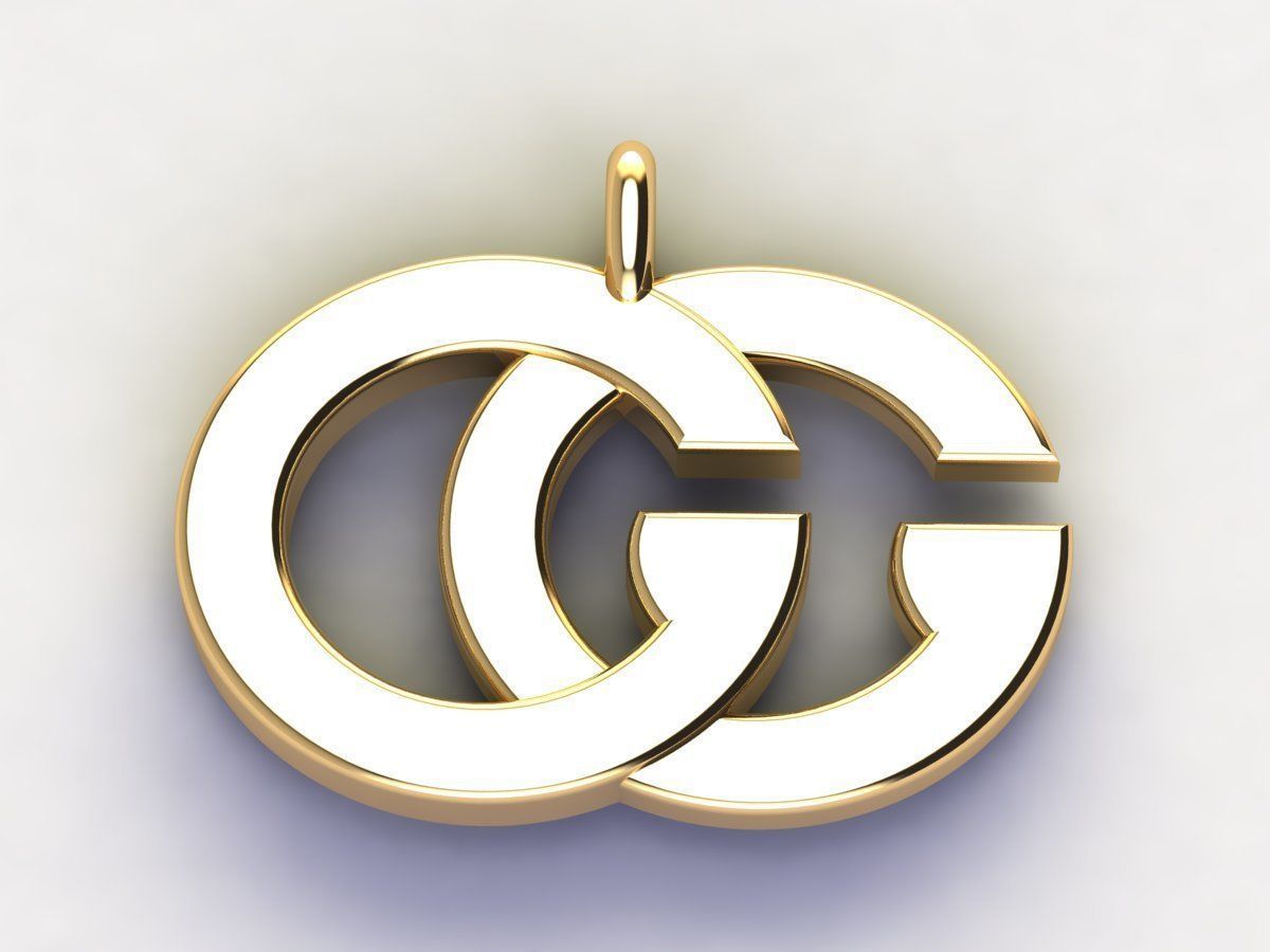 Gucci Pendant 3D print model_3