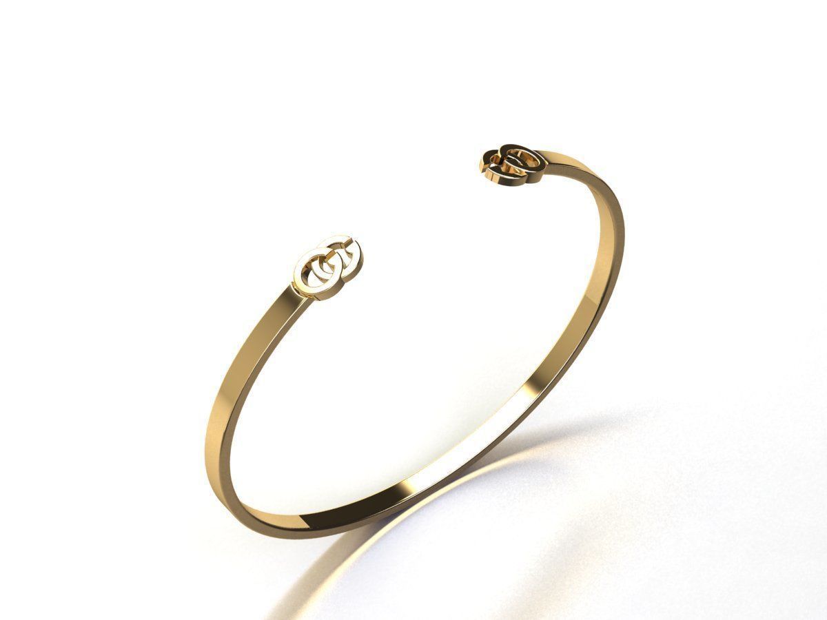 Gucci Bracelet 3D print model_2