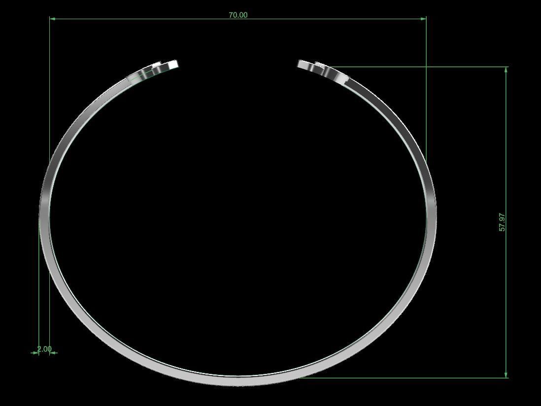 Gucci Bracelet 3D print model_7