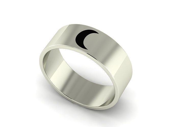Moon Band Ring  3D print model