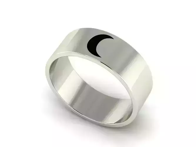 Moon Band Ring  3D print model