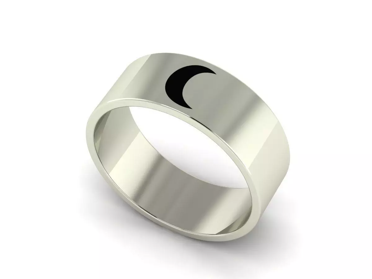Moon Band Ring  3D print model_0