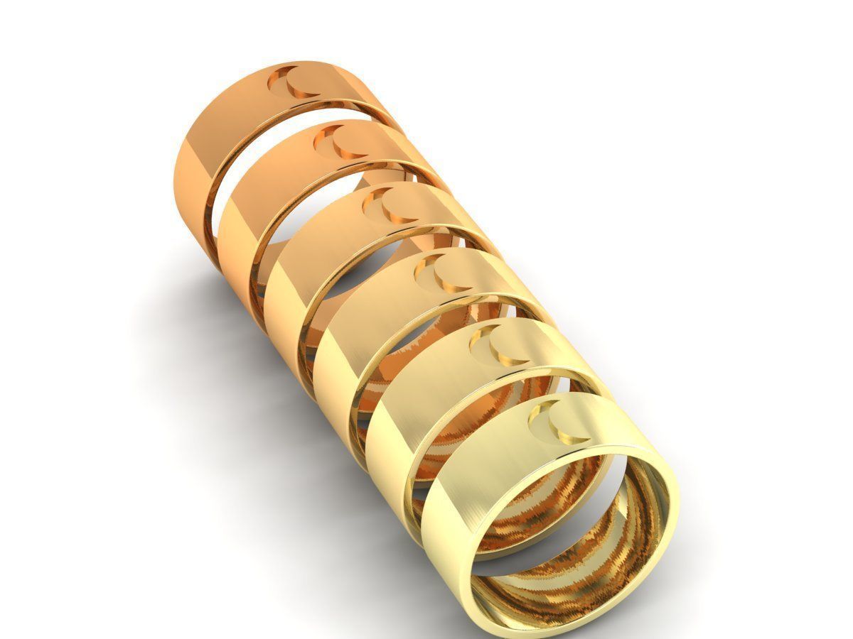 Moon Band Ring  3D print model_1