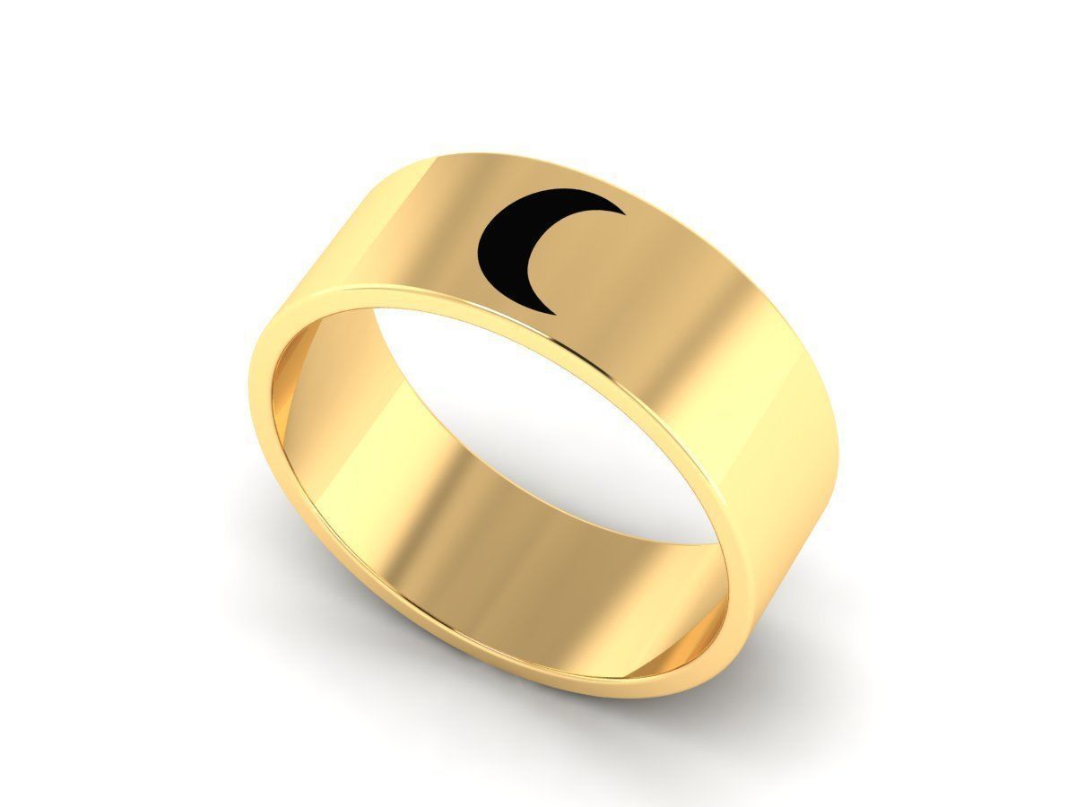 Moon Band Ring  3D print model_2
