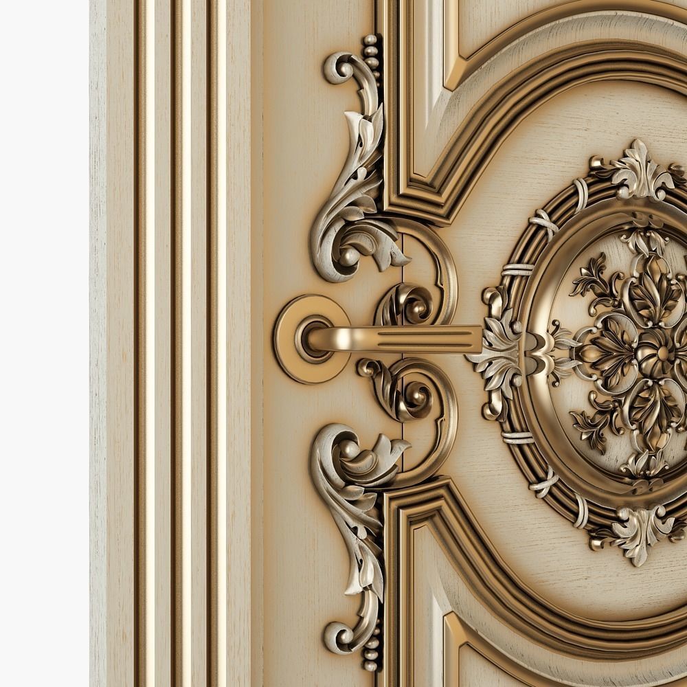 Classic door 3D model_2