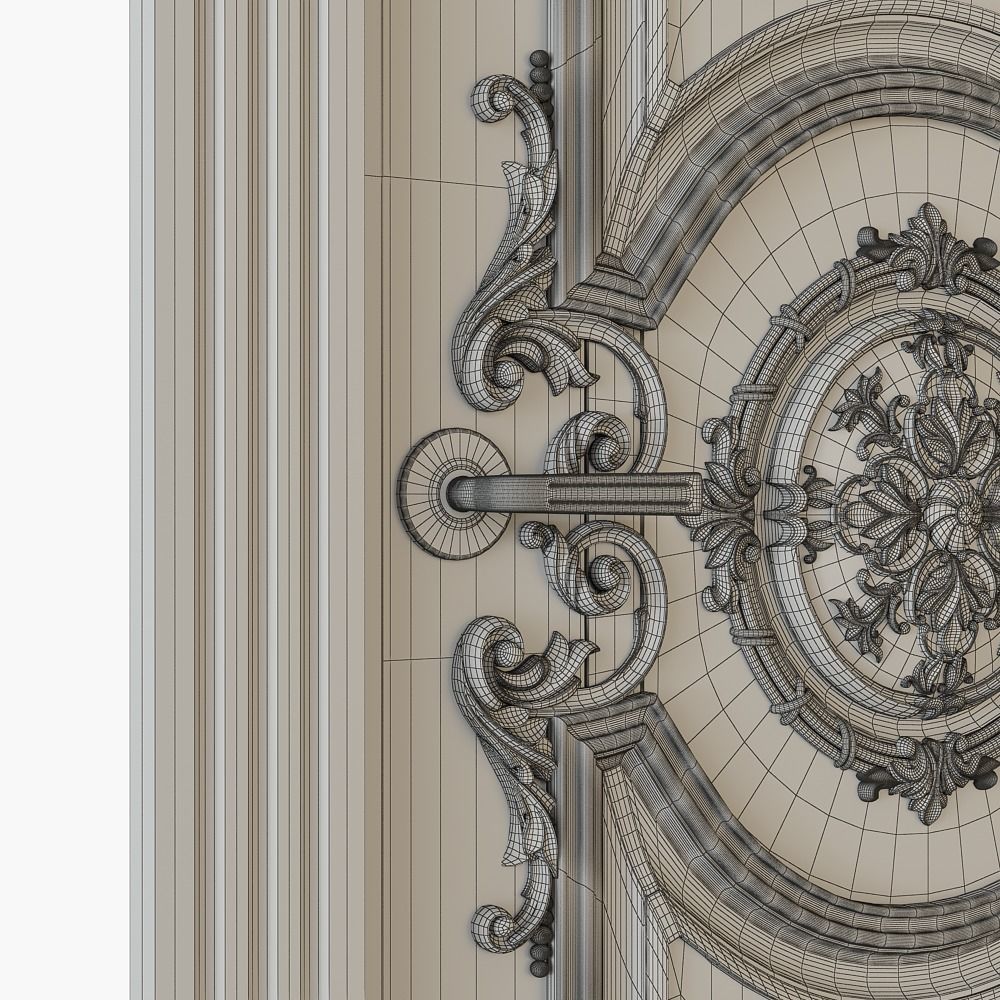 Classic door 3D model_7