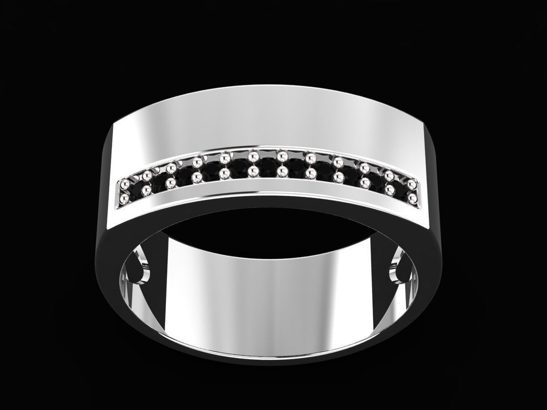 Men Band Ring  3D print model_3