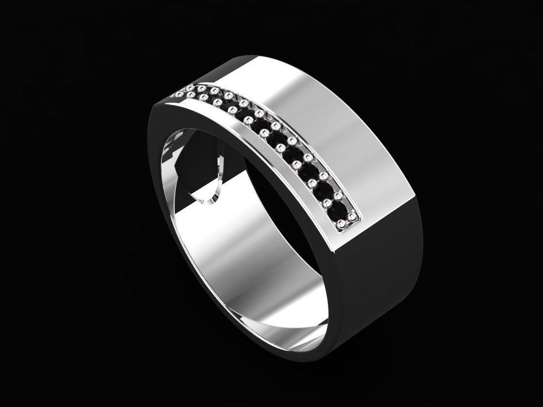 Men Band Ring  3D print model_2