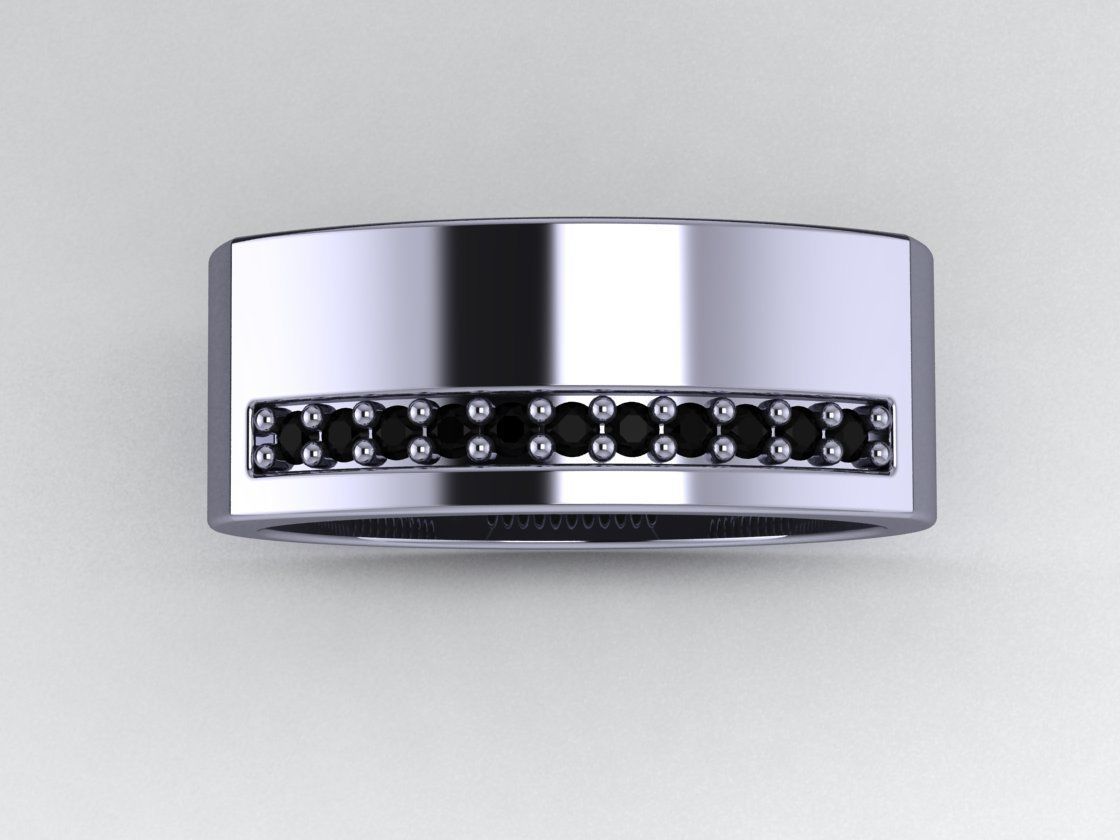 Men Band Ring  3D print model_1