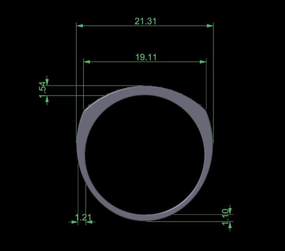 Men Band Ring  3D print model_6