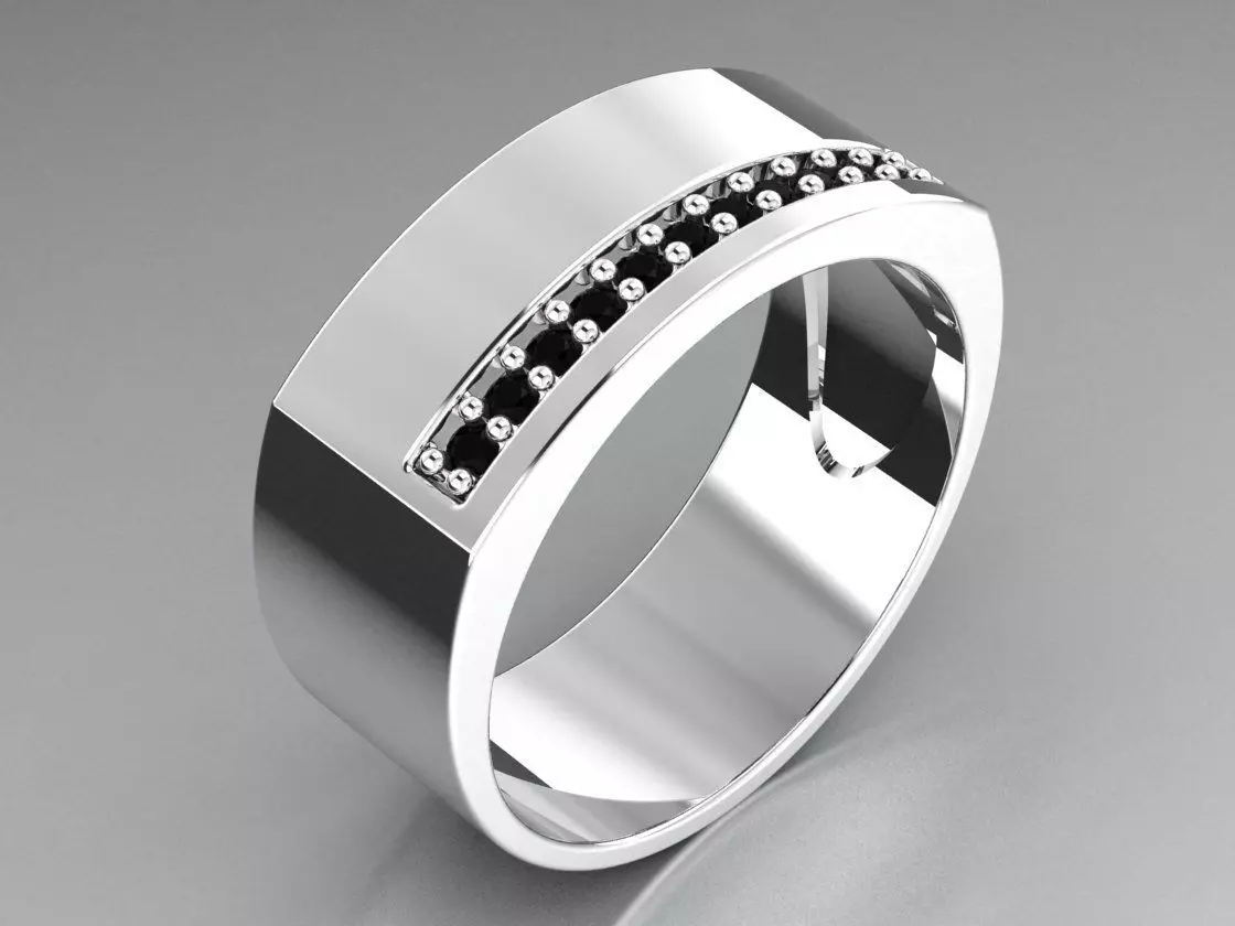Men Band Ring  3D print model_0