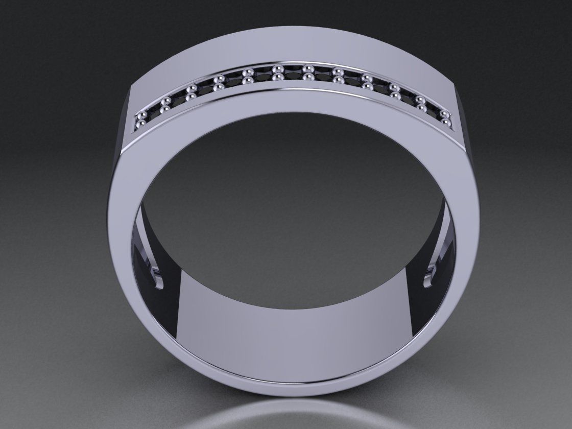 Men Band Ring  3D print model_4