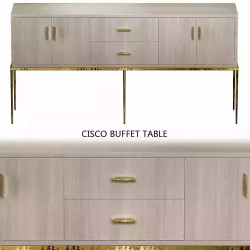 Cisco Buffet Table low poly 3d model Low-poly 3D model
