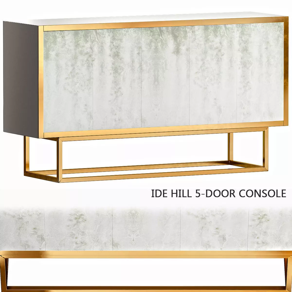 Ide Hill 5-Door Console low poly 3d model Low-poly 3D model_0