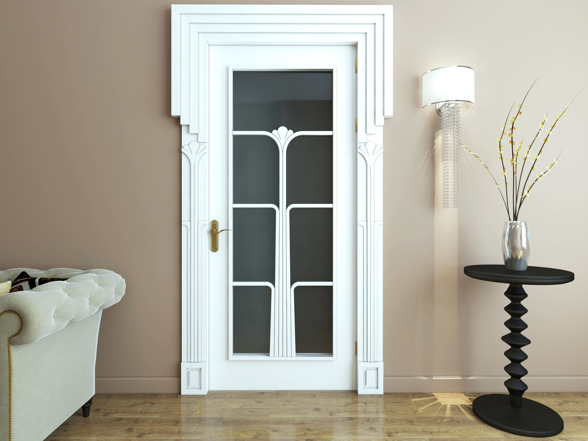 SET DOORS art deco style 3D model_1