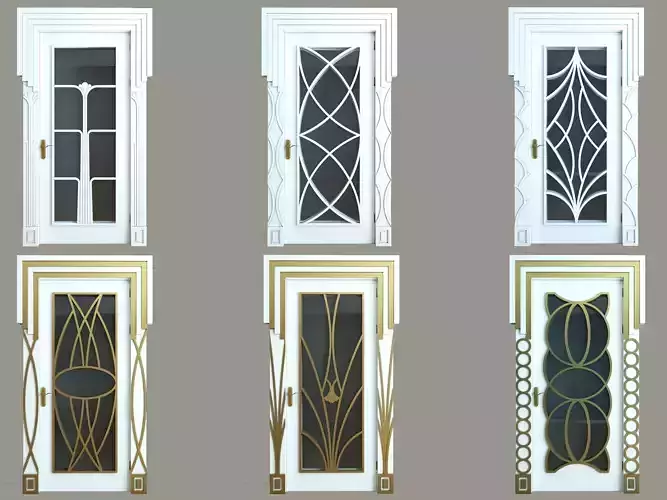 SET DOORS art deco style