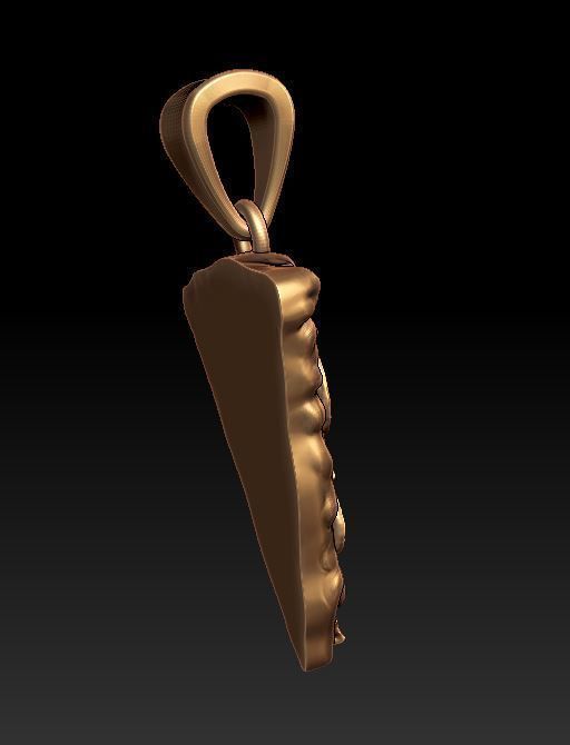 Pizza pendant 3D print model_3