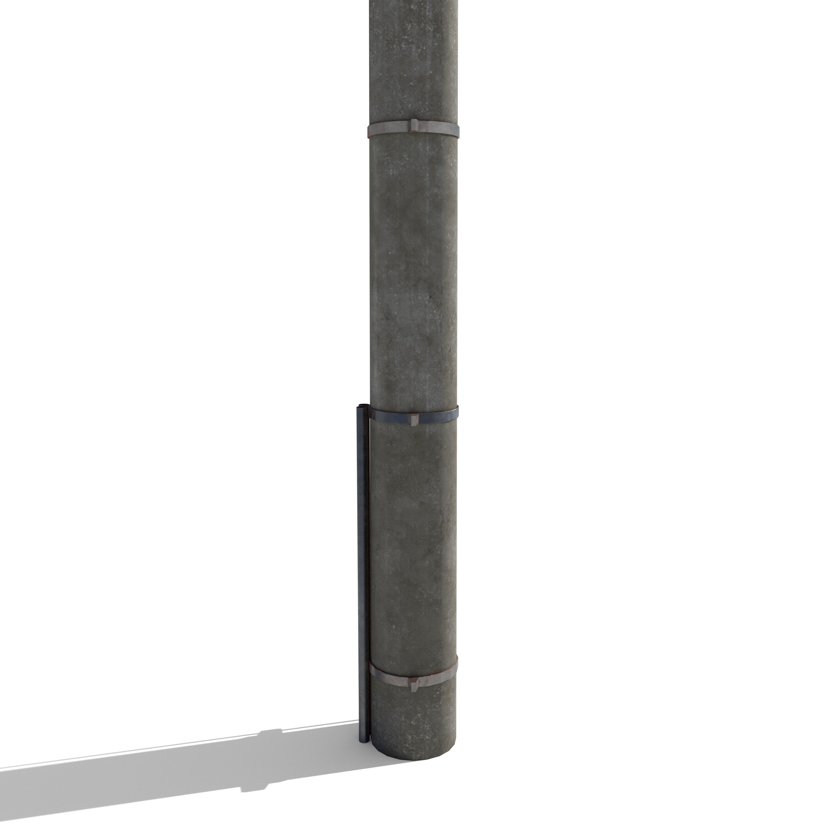 Electricity Pole 19 Low-poly 3D model_3
