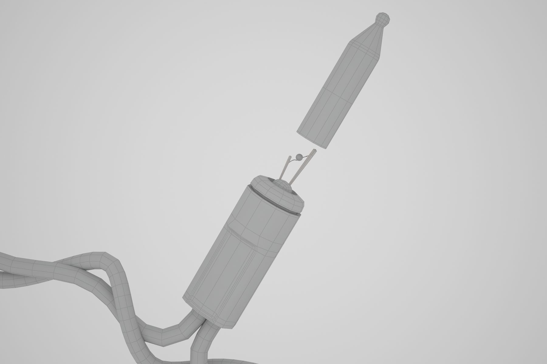 Strings Christmas Lights V2 Low-poly 3D model_6