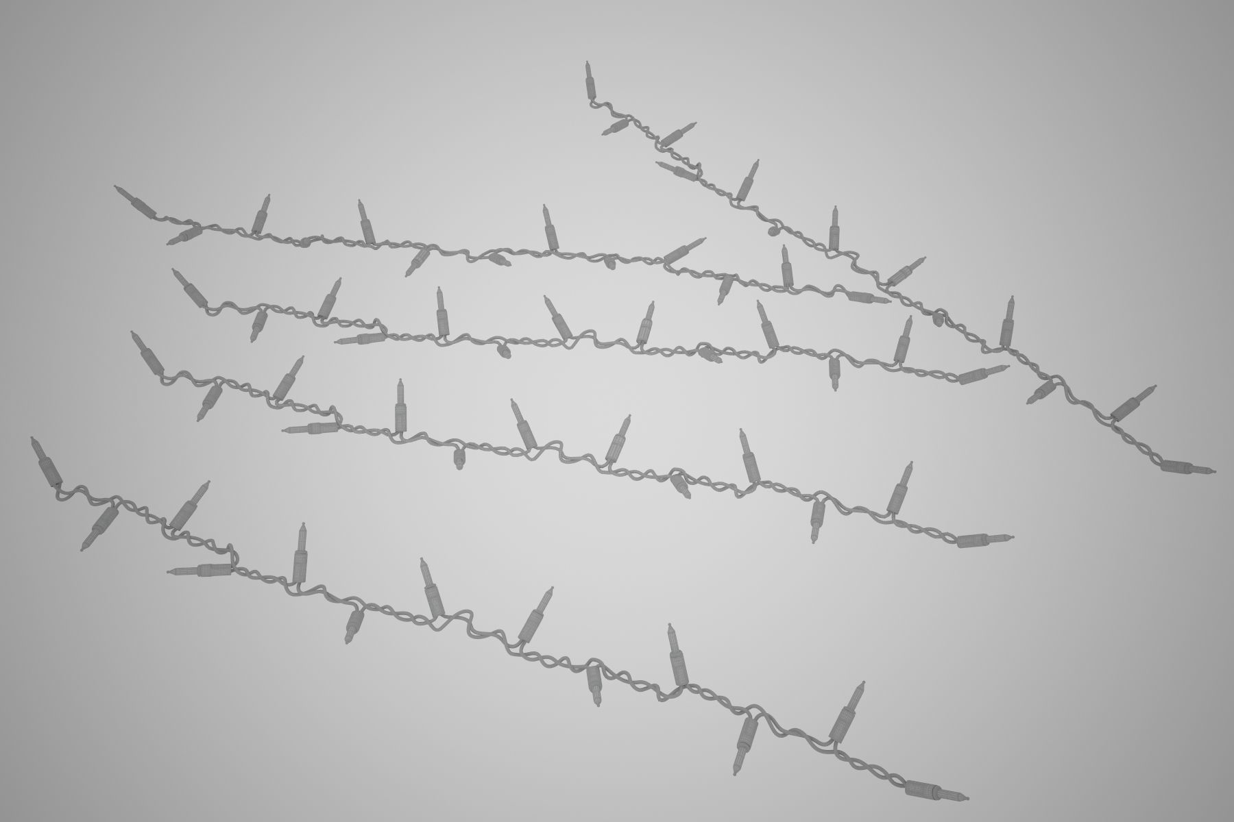 Strings Christmas Lights V2 Low-poly 3D model_8