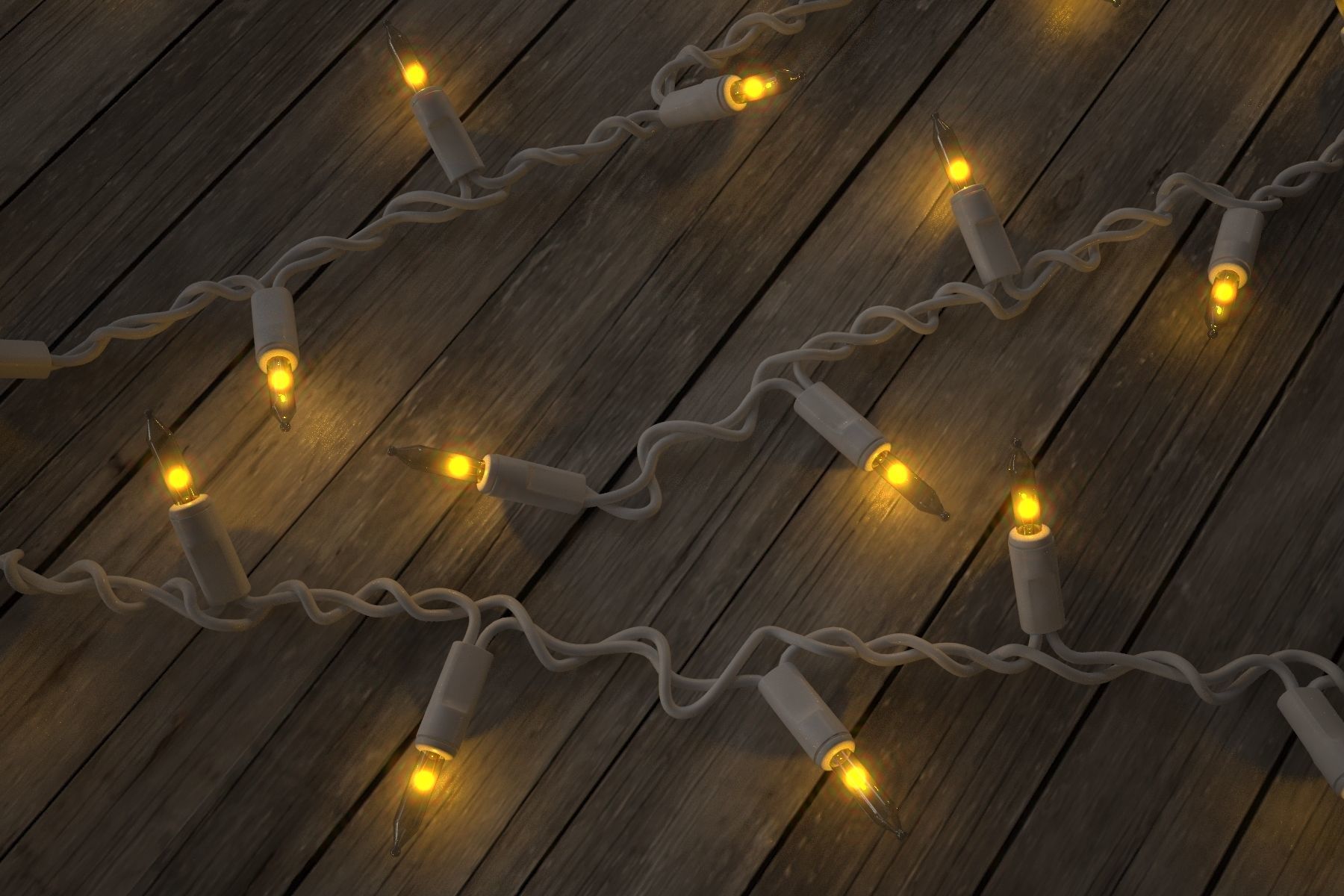 Strings Christmas Lights V2 Low-poly 3D model_2