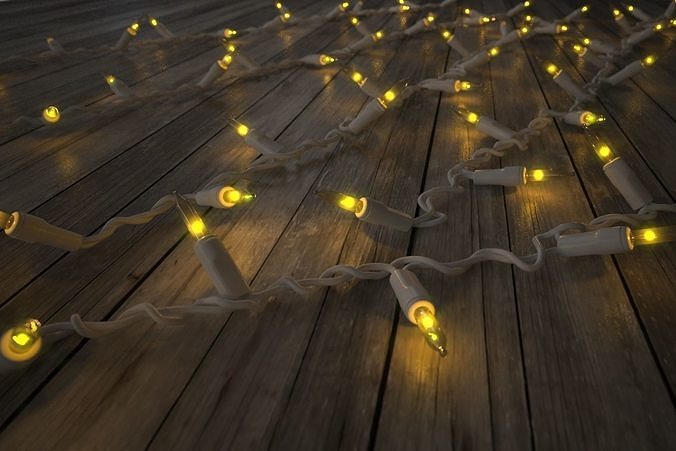 Strings Christmas Lights V2 Low-poly 3D model