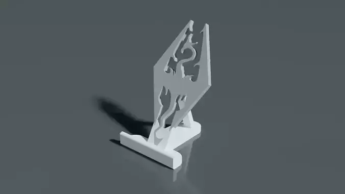 Elder Scrolls Skyrim Smartphone Stand 3D print model