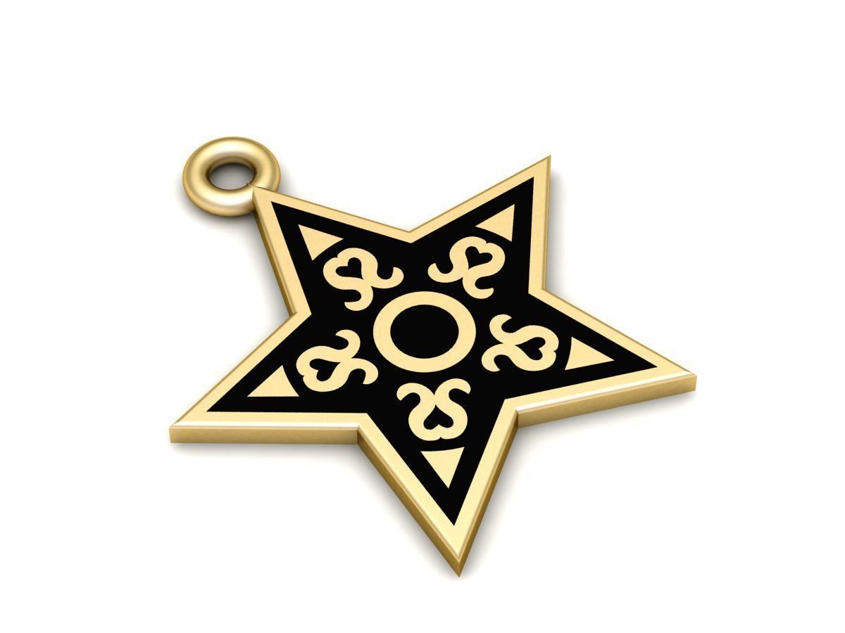 Star Neckalce  3D print model_3