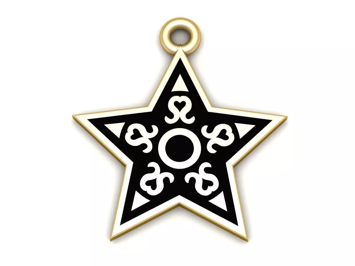 Star Neckalce  3D print model_0